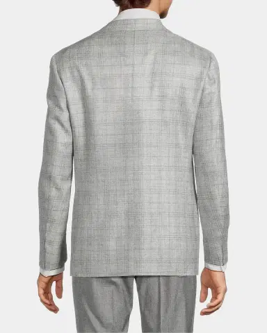 Canali Men's Wool Plaid Single-Breasted Sport Coat | Thumbnail 3 Canali Men's Wool Plaid Single-Breasted Sport Coat | Thumbnail 3
