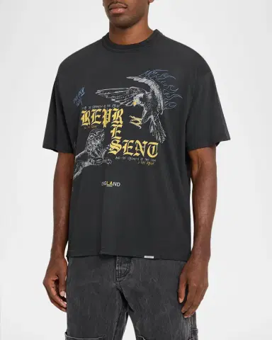 Represent Men's Enemy Cotton and Hemp Graphic T-Shirt | Thumbnail 4 Represent Men's Enemy Cotton and Hemp Graphic T-Shirt | Thumbnail 4