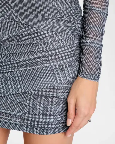 SEROYA Moxey Ruched Mesh Mini Dress | Thumbnail 5 SEROYA Moxey Ruched Mesh Mini Dress | Thumbnail 5