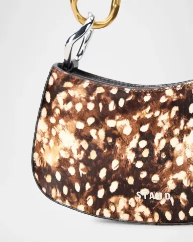 Staud Ollie Fawn-Print Calf Hair Shoulder Bag | Thumbnail 4 Staud Ollie Fawn-Print Calf Hair Shoulder Bag | Thumbnail 4