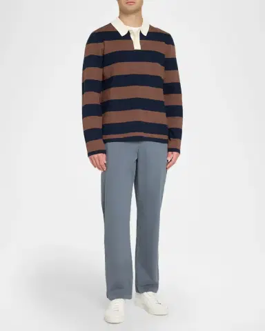 RAILS Men's Luther Striped Cotton Rugby Polo Sweater | Thumbnail 2 RAILS Men's Luther Striped Cotton Rugby Polo Sweater | Thumbnail 2