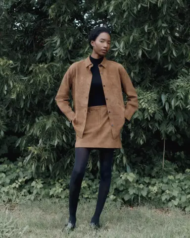 Theory Long-Sleeve Suede Menswear Shirt | Thumbnail 5 Theory Long-Sleeve Suede Menswear Shirt | Thumbnail 5