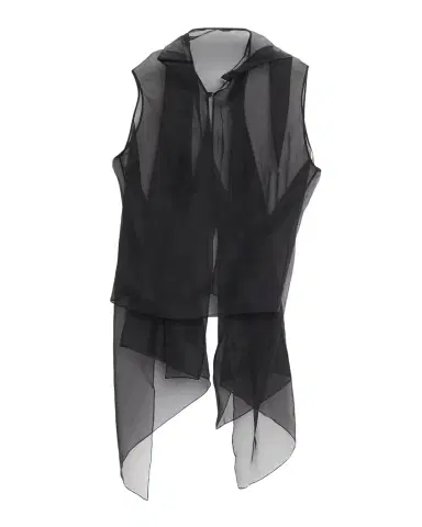 Brandon Maxwell Vienna Cowl-Neck Silk Georgette Drape Tank Top | Thumbnail 1 Brandon Maxwell Vienna Cowl-Neck Silk Georgette Drape Tank Top | Thumbnail 1