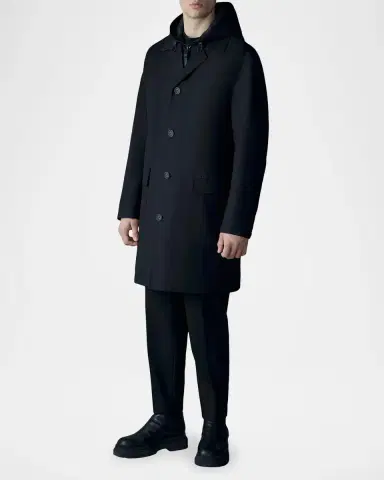 Mackage Men's Mathias 3-in-1 Balmacaan Coat with Removable Down Liner | Thumbnail 2 Mackage Men's Mathias 3-in-1 Balmacaan Coat with Removable Down Liner | Thumbnail 2