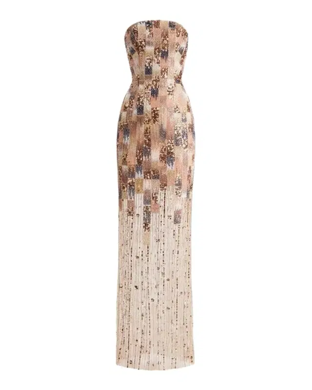 Cher Strapless Sequin Column Gown Cher Strapless Sequin Column Gown
