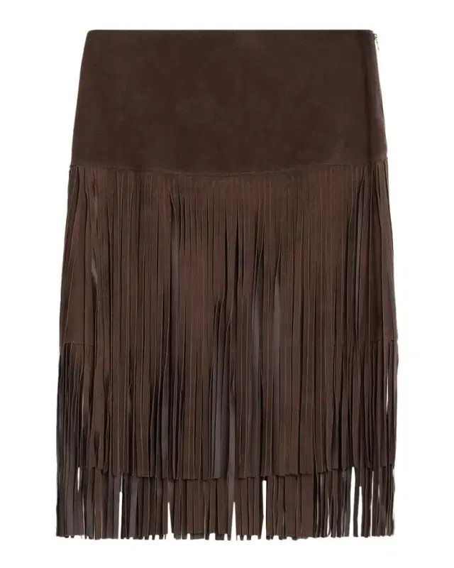 Kyla Fringed Suede Midi Skirt Kyla Fringed Suede Midi Skirt