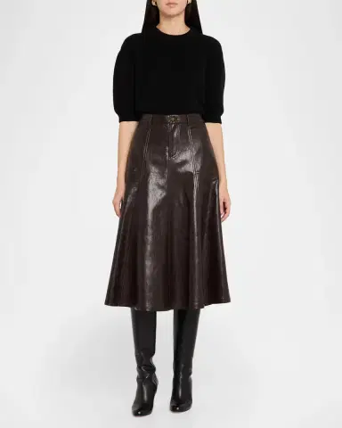 Kobi Halperin Ellen Faux-Leather Midi Skirt | Thumbnail 2 Kobi Halperin Ellen Faux-Leather Midi Skirt | Thumbnail 2