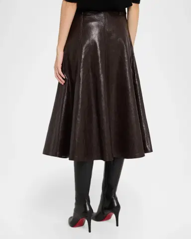 Kobi Halperin Ellen Faux-Leather Midi Skirt | Thumbnail 3 Kobi Halperin Ellen Faux-Leather Midi Skirt | Thumbnail 3