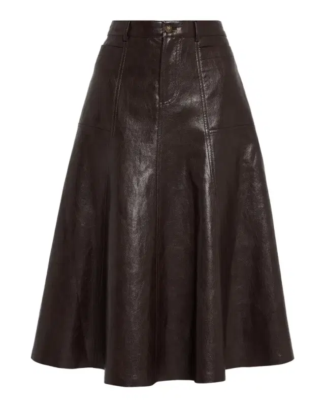 Ellen Faux-Leather Midi Skirt Ellen Faux-Leather Midi Skirt