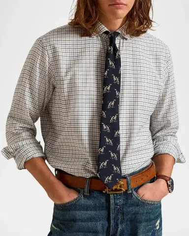 Polo Ralph Lauren Men's Classic Fit Tattersall Twill Shirt | Thumbnail 4 Polo Ralph Lauren Men's Classic Fit Tattersall Twill Shirt | Thumbnail 4