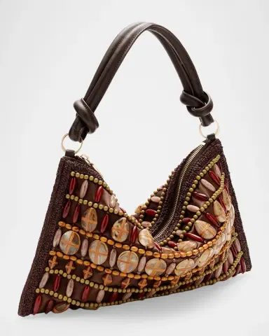 Cult Gaia Hera Mini Beaded Satin Shoulder Bag | Thumbnail 2 Cult Gaia Hera Mini Beaded Satin Shoulder Bag | Thumbnail 2