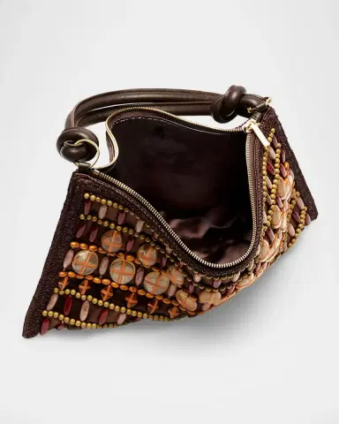 Cult Gaia Hera Mini Beaded Satin Shoulder Bag | Thumbnail 3 Cult Gaia Hera Mini Beaded Satin Shoulder Bag | Thumbnail 3