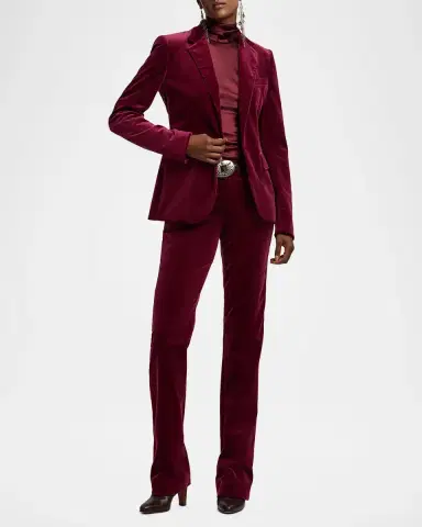 Ralph Lauren Collection Parker Stretch Velvet Jacket | Thumbnail 2 Ralph Lauren Collection Parker Stretch Velvet Jacket | Thumbnail 2