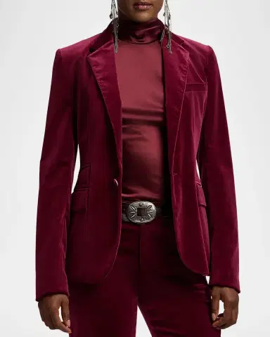 Ralph Lauren Collection Parker Stretch Velvet Jacket | Thumbnail 4 Ralph Lauren Collection Parker Stretch Velvet Jacket | Thumbnail 4