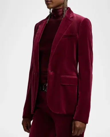 Ralph Lauren Collection Parker Stretch Velvet Jacket | Thumbnail 6 Ralph Lauren Collection Parker Stretch Velvet Jacket | Thumbnail 6