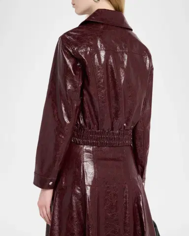 Cinq à Sept Tumbled Vegan Leather Jacket | Thumbnail 3 Cinq à Sept Tumbled Vegan Leather Jacket | Thumbnail 3