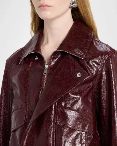 Cinq à Sept Tumbled Vegan Leather Jacket | Thumbnail 5 Cinq à Sept Tumbled Vegan Leather Jacket | Thumbnail 5