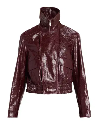 Cinq à Sept Tumbled Vegan Leather Jacket | Thumbnail 1 Cinq à Sept Tumbled Vegan Leather Jacket | Thumbnail 1