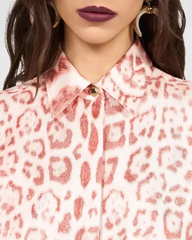 Roberto Cavalli Leopard-Print Silk Button-Down Shirt | Thumbnail 4 Roberto Cavalli Leopard-Print Silk Button-Down Shirt | Thumbnail 4