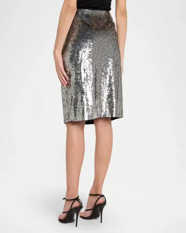 Ungaro Rachel Sequin Floral Straight Mini Skirt | Thumbnail 3 Ungaro Rachel Sequin Floral Straight Mini Skirt | Thumbnail 3
