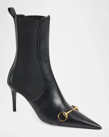 Gucci Donna 80MM Leather Ankle Boots | Thumbnail 4 Gucci Donna 80MM Leather Ankle Boots | Thumbnail 4