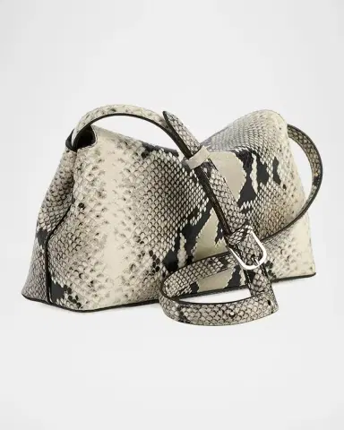 TOTEME T-Lock Python-Print Leather Clutch Bag | Thumbnail 2 TOTEME T-Lock Python-Print Leather Clutch Bag | Thumbnail 2