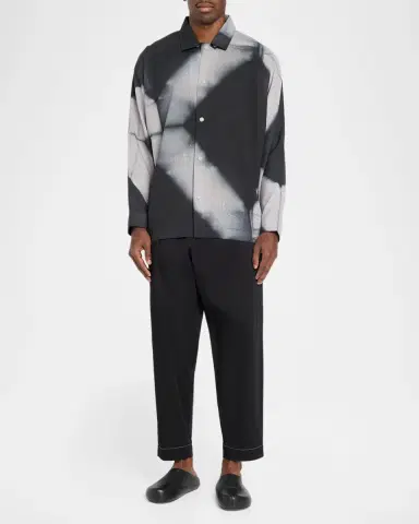 Issey Miyake Men's Abstract Print Button-Front Shirt | Thumbnail 2 Issey Miyake Men's Abstract Print Button-Front Shirt | Thumbnail 2