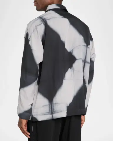 Issey Miyake Men's Abstract Print Button-Front Shirt | Thumbnail 3 Issey Miyake Men's Abstract Print Button-Front Shirt | Thumbnail 3