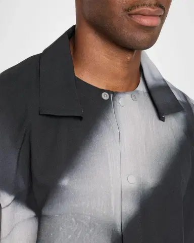 Issey Miyake Men's Abstract Print Button-Front Shirt | Thumbnail 5 Issey Miyake Men's Abstract Print Button-Front Shirt | Thumbnail 5