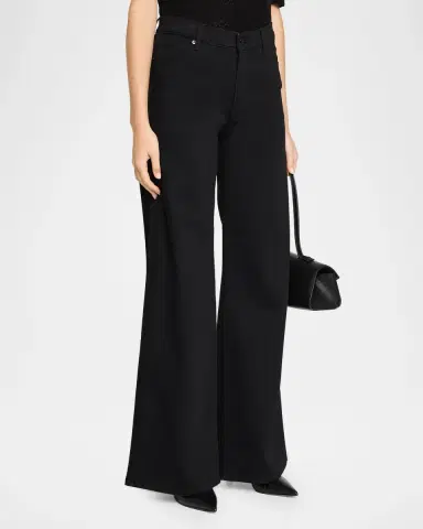 Frame The Palace Cotton-Blend Wide-Leg Jeans | Thumbnail 4 Frame The Palace Cotton-Blend Wide-Leg Jeans | Thumbnail 4