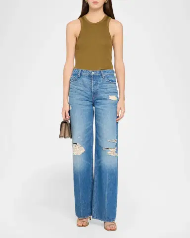 Mother The Rerun Zip Sneak Jeans | Thumbnail 2 Mother The Rerun Zip Sneak Jeans | Thumbnail 2