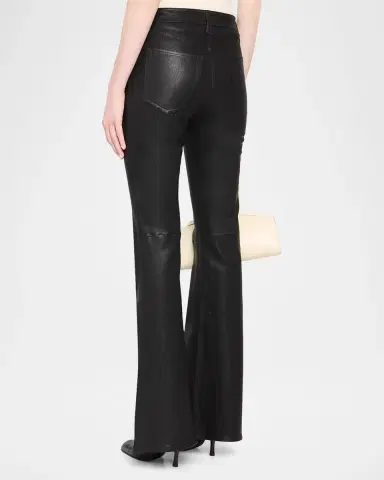 Frame Leather Flared Pants | Thumbnail 3 Frame Leather Flared Pants | Thumbnail 3