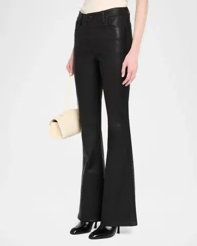 Frame Leather Flared Pants | Thumbnail 4 Frame Leather Flared Pants | Thumbnail 4