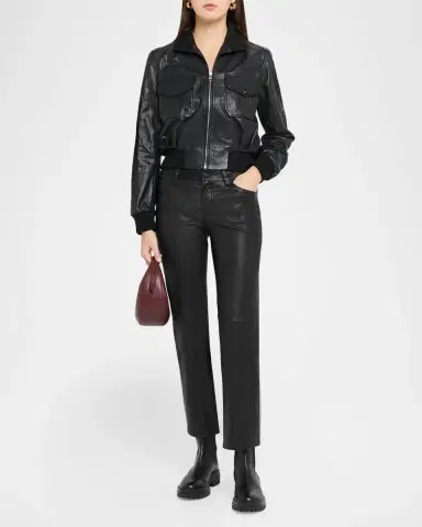 Frame Ace Leather Jacket | Thumbnail 2 Frame Ace Leather Jacket | Thumbnail 2