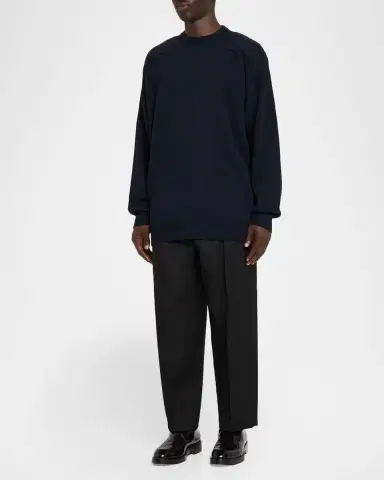 Jil Sander Men's Dropped-Shoulder Crewneck Sweater | Thumbnail 2 Jil Sander Men's Dropped-Shoulder Crewneck Sweater | Thumbnail 2