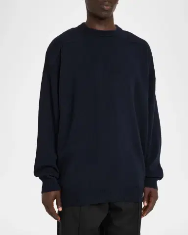 Jil Sander Men's Dropped-Shoulder Crewneck Sweater | Thumbnail 4 Jil Sander Men's Dropped-Shoulder Crewneck Sweater | Thumbnail 4