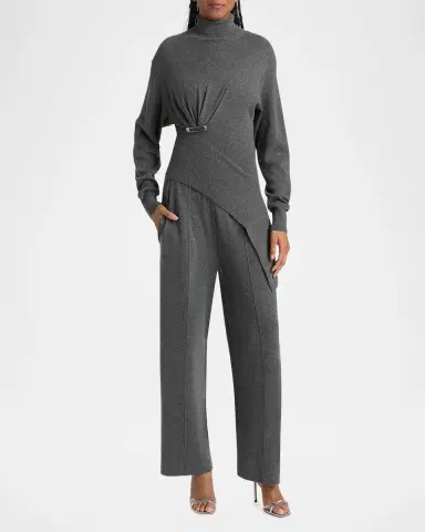 Lanvin Wool-Cashmere Relaxed-Leg Pull-On Trousers | Thumbnail 2 Lanvin Wool-Cashmere Relaxed-Leg Pull-On Trousers | Thumbnail 2