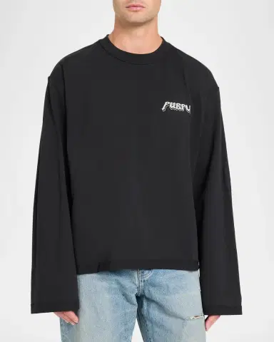 PURPLE Men's Destroy Graphic Long-Sleeve T-Shirt | Thumbnail 4 PURPLE Men's Destroy Graphic Long-Sleeve T-Shirt | Thumbnail 4