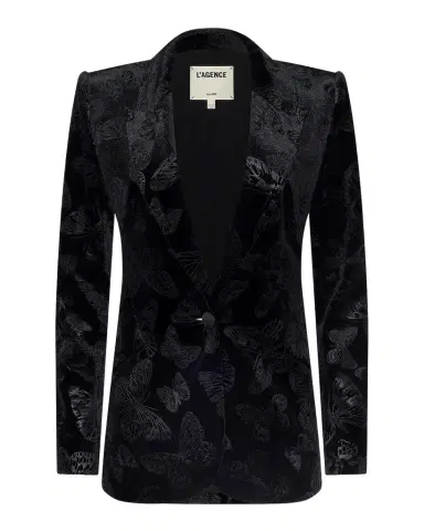 L'Agence Chamberlain Butterfly Jacquard Velvet Blazer | Thumbnail 1 L'Agence Chamberlain Butterfly Jacquard Velvet Blazer | Thumbnail 1