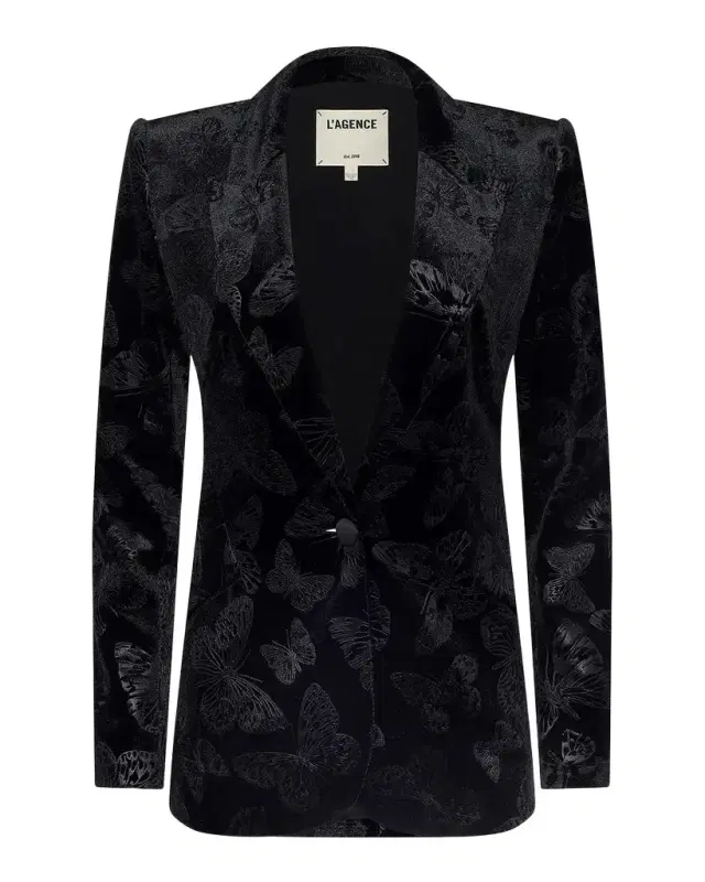 Chamberlain Butterfly Jacquard Velvet Blazer Chamberlain Butterfly Jacquard Velvet Blazer