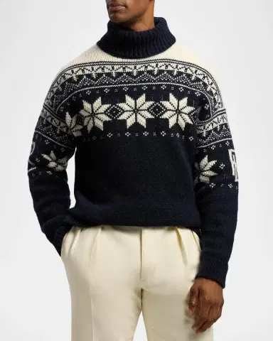 Ralph Lauren Purple Label Men's Cashmere-Mohair Turtleneck Sweater | Thumbnail 4 Ralph Lauren Purple Label Men's Cashmere-Mohair Turtleneck Sweater | Thumbnail 4