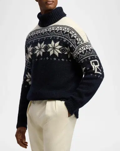 Ralph Lauren Purple Label Men's Cashmere-Mohair Turtleneck Sweater | Thumbnail 6 Ralph Lauren Purple Label Men's Cashmere-Mohair Turtleneck Sweater | Thumbnail 6