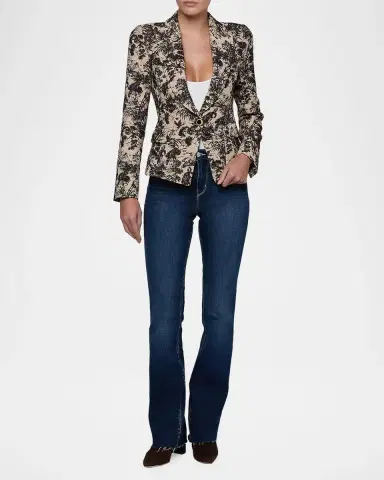 L'Agence Kaisley Jacquard Toile Blazer | Thumbnail 2 L'Agence Kaisley Jacquard Toile Blazer | Thumbnail 2