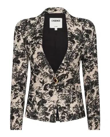 L'Agence Kaisley Jacquard Toile Blazer | Thumbnail 1 L'Agence Kaisley Jacquard Toile Blazer | Thumbnail 1