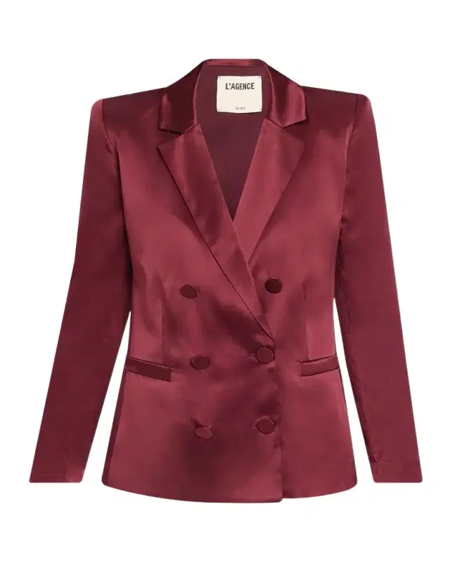 Sena Silk Double-Breasted Blazer Sena Silk Double-Breasted Blazer