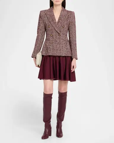 L'Agence Karima Herringbone Cinched Blazer | Thumbnail 2 L'Agence Karima Herringbone Cinched Blazer | Thumbnail 2