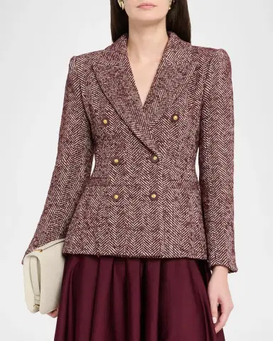 L'Agence Karima Herringbone Cinched Blazer | Thumbnail 4 L'Agence Karima Herringbone Cinched Blazer | Thumbnail 4