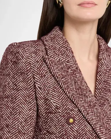 L'Agence Karima Herringbone Cinched Blazer | Thumbnail 5 L'Agence Karima Herringbone Cinched Blazer | Thumbnail 5