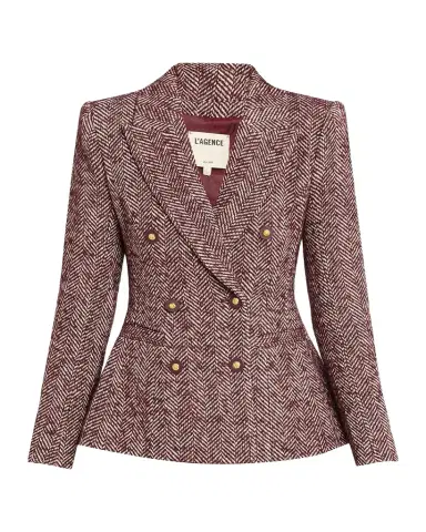 L'Agence Karima Herringbone Cinched Blazer | Thumbnail 1 L'Agence Karima Herringbone Cinched Blazer | Thumbnail 1
