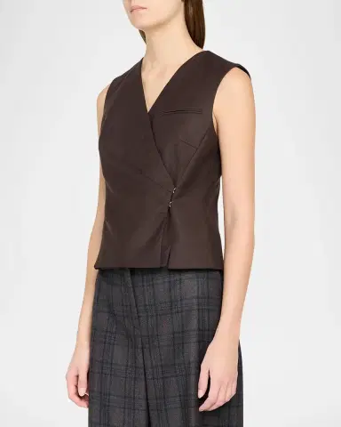 Theory Double-Breasted Wrap Vest | Thumbnail 4 Theory Double-Breasted Wrap Vest | Thumbnail 4